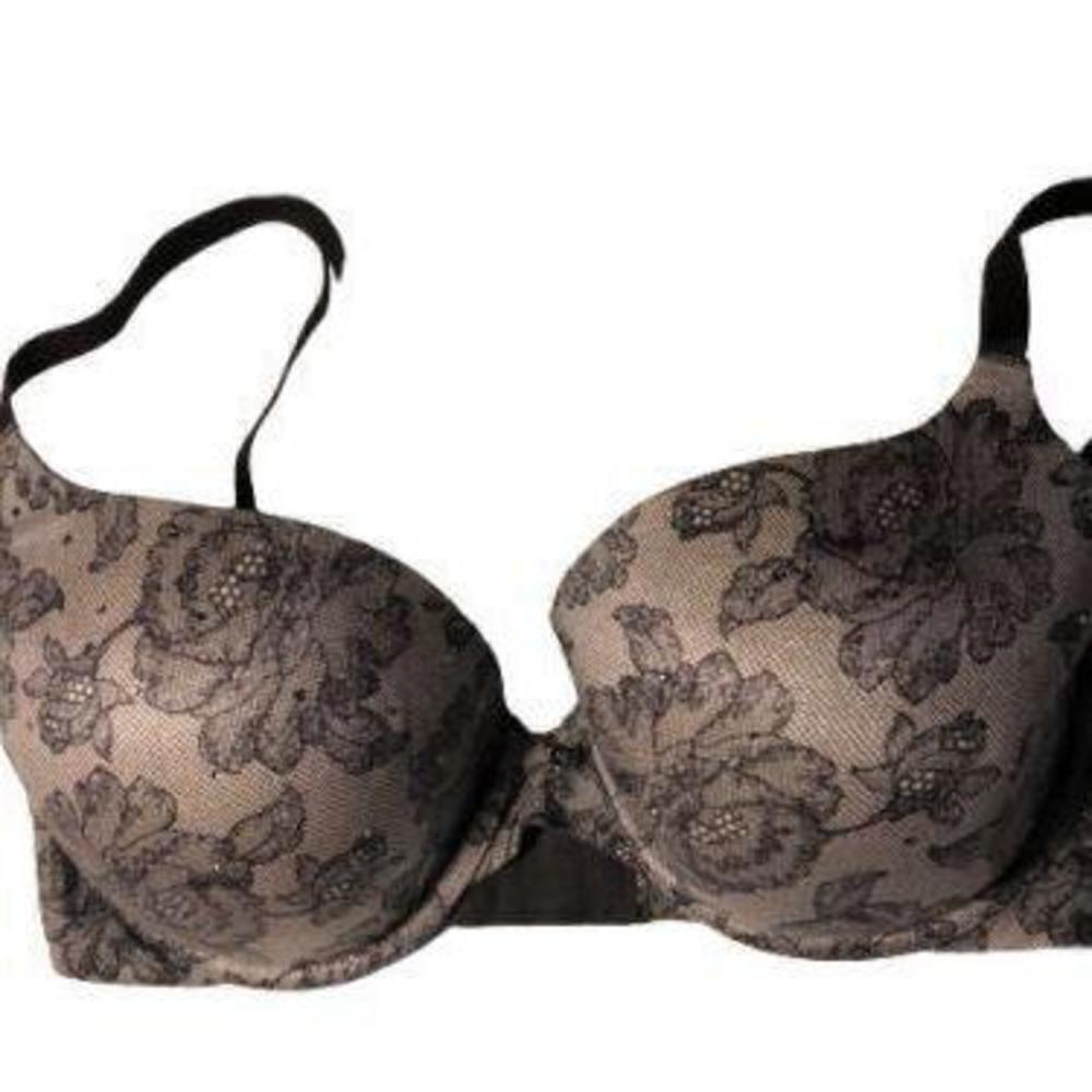 #2332-7 Victoria's Secret Lined Demi Lace Bra 34DD